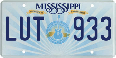 MS license plate LUT933