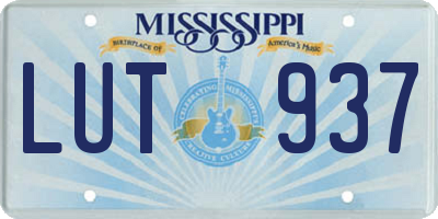 MS license plate LUT937