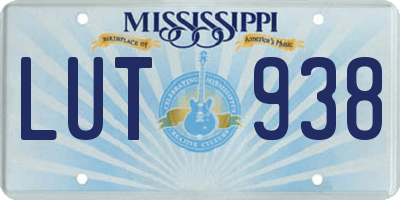 MS license plate LUT938