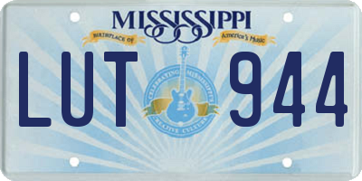 MS license plate LUT944