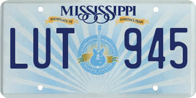 MS license plate LUT945