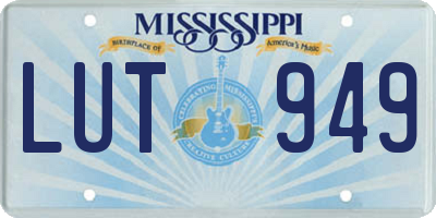 MS license plate LUT949