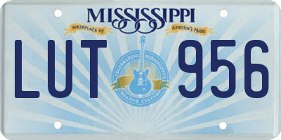 MS license plate LUT956
