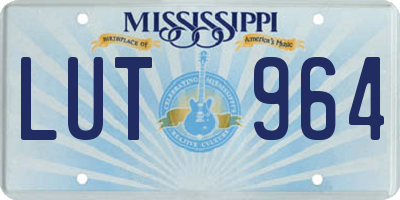 MS license plate LUT964