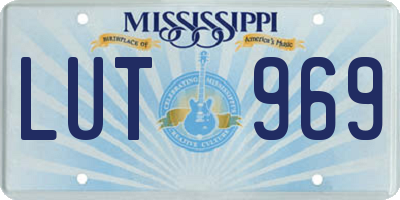 MS license plate LUT969