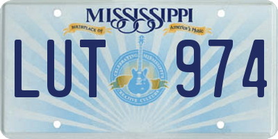 MS license plate LUT974