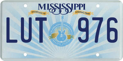 MS license plate LUT976