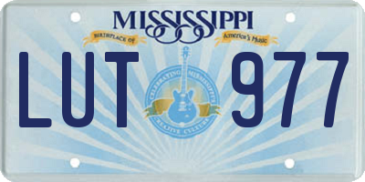 MS license plate LUT977
