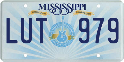 MS license plate LUT979