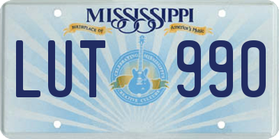 MS license plate LUT990