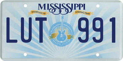 MS license plate LUT991