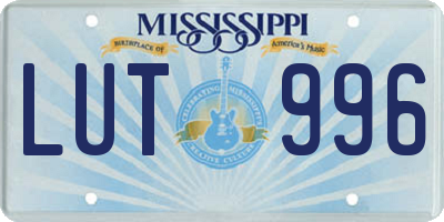 MS license plate LUT996