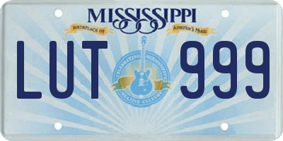 MS license plate LUT999
