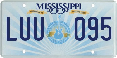 MS license plate LUU095