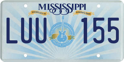 MS license plate LUU155