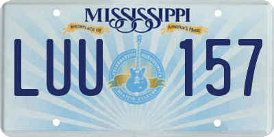 MS license plate LUU157