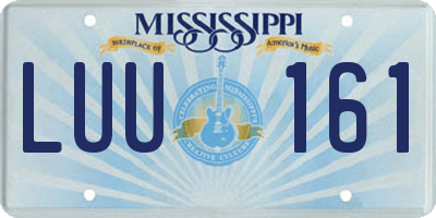 MS license plate LUU161