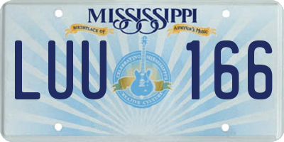 MS license plate LUU166