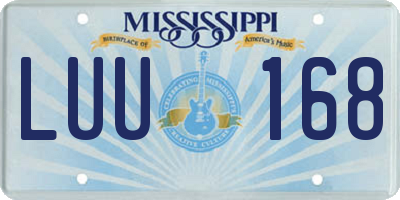 MS license plate LUU168