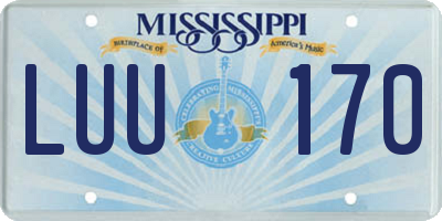 MS license plate LUU170