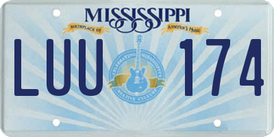 MS license plate LUU174