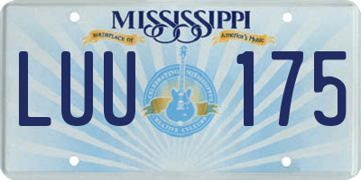 MS license plate LUU175