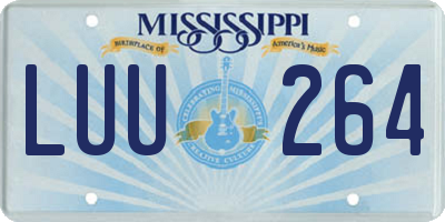 MS license plate LUU264