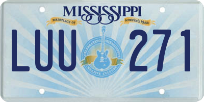 MS license plate LUU271