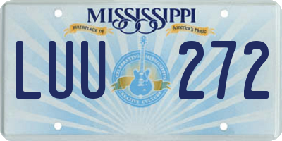 MS license plate LUU272