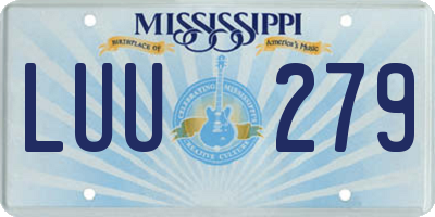 MS license plate LUU279