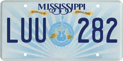 MS license plate LUU282