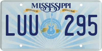 MS license plate LUU295