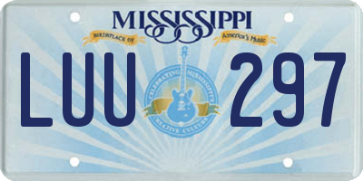 MS license plate LUU297