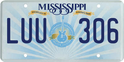 MS license plate LUU306
