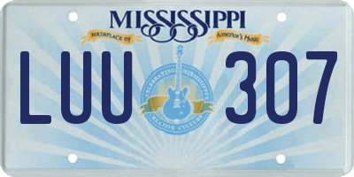 MS license plate LUU307