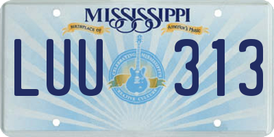 MS license plate LUU313