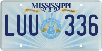 MS license plate LUU336