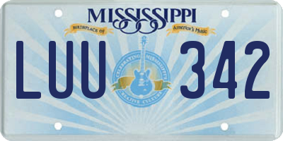 MS license plate LUU342