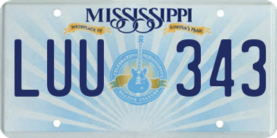 MS license plate LUU343