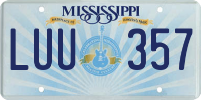 MS license plate LUU357