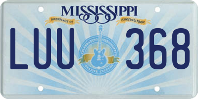 MS license plate LUU368