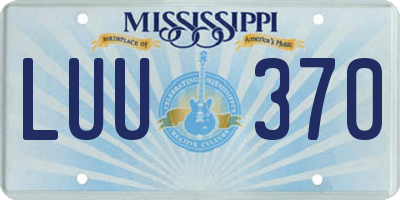 MS license plate LUU370