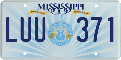 MS license plate LUU371