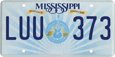 MS license plate LUU373