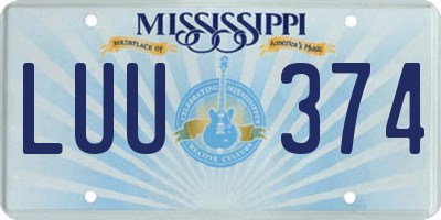 MS license plate LUU374