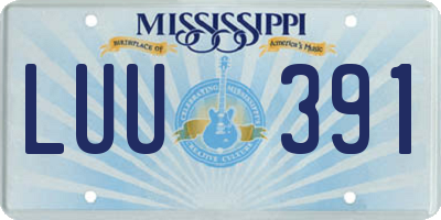 MS license plate LUU391