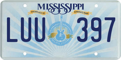MS license plate LUU397