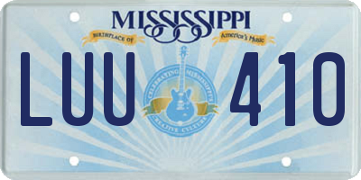MS license plate LUU410