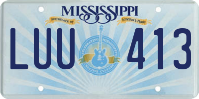 MS license plate LUU413