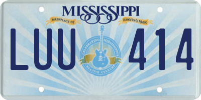 MS license plate LUU414